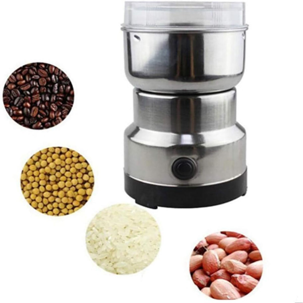 MACINACAFFE ELETTRICO 150W IN ACCIAIO INOX CAFFE SPEZIE SEMI USO CUCINA MY-7218