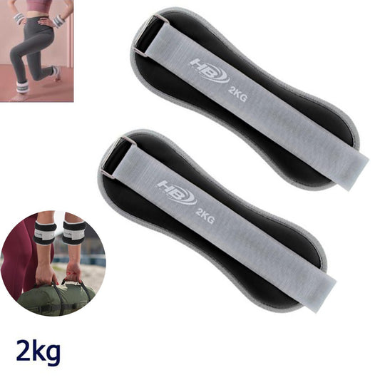 PAIRE DE POIDS DE SABLE RÉGLABLES SPORT POIGNETS ET CHEVILLES FITNESS 2 KG NOIR 90057*