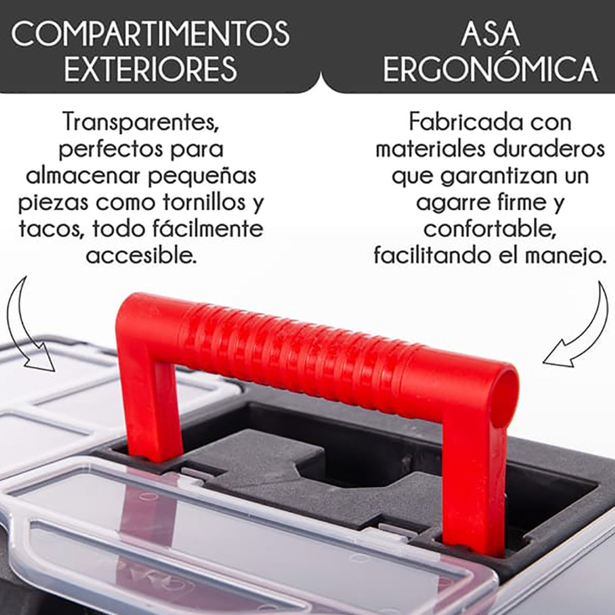 CASSETTA PORTA ATTREZZI 19" VALIGIA UTENSILI ORGANIZER VASSOIO RIMOVIBILE 48CM