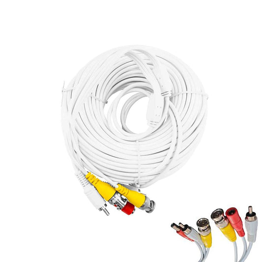 CÂBLE DE RALLONGE POUR CAMÉRA DE SURVEILLANCE 10 MÈTRES BNC ALIMENTATION RCA