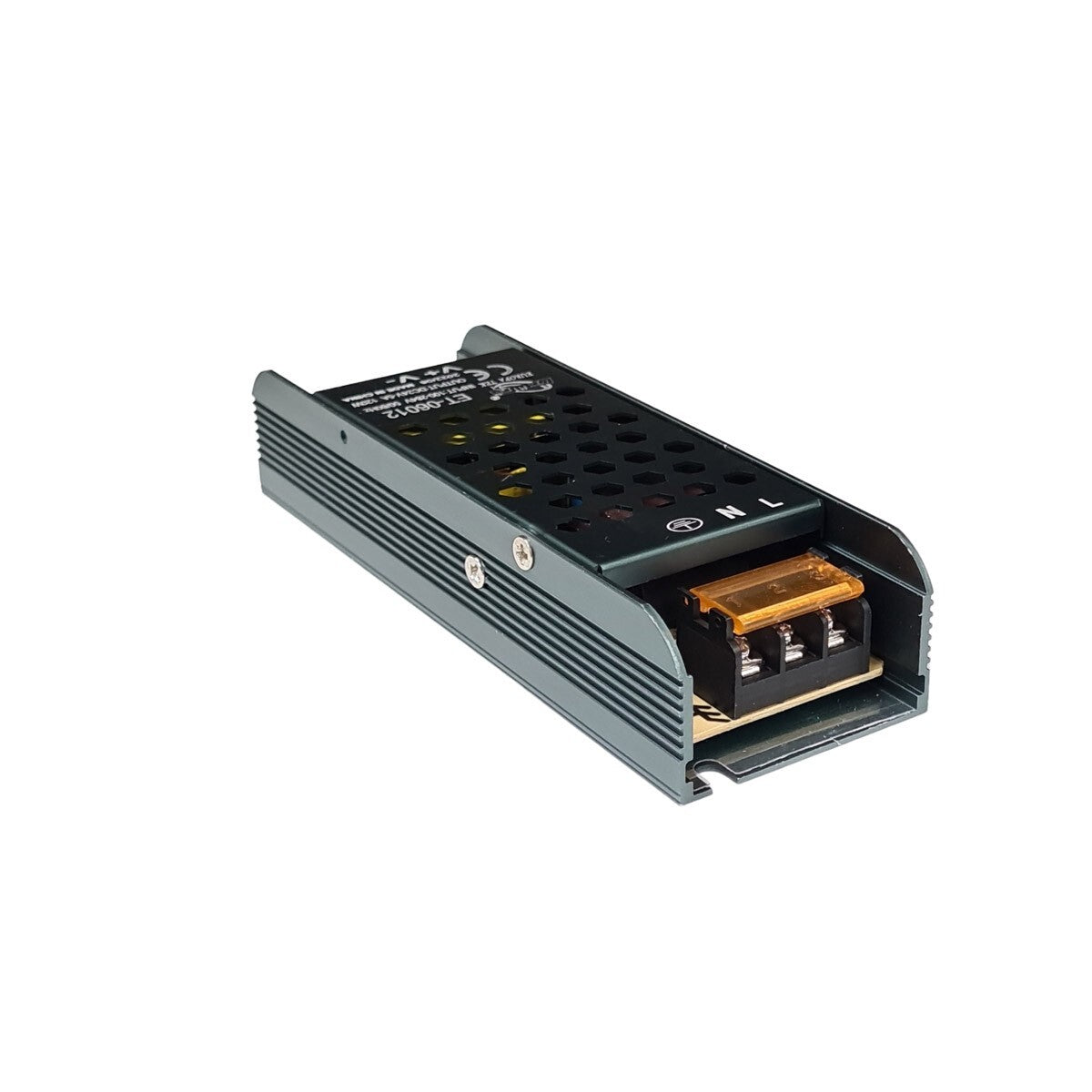 ALIMENTATION SLIM MÉTALLIQUE STABILISÉE 120W DC 24V 5A 2 SORTIES ET-06012