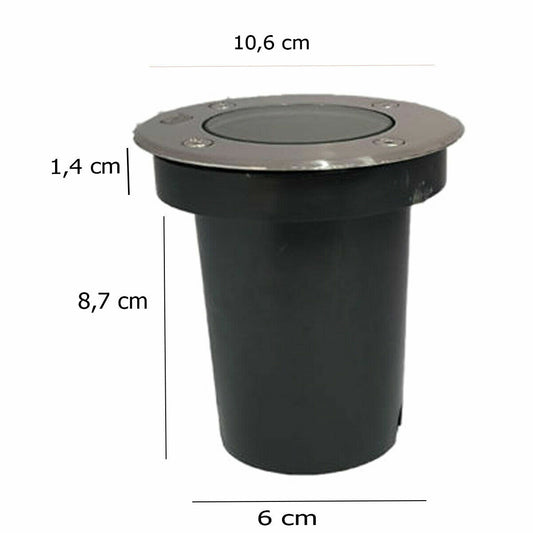 FARETTO FARO CALPESTABILE GU10 LAMPADA SEGNAPASSO RGB 3W CON TELECOMANDO ESTERNO