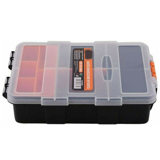 ORGANISEUR BOÎTE RANGEMENT 9 COMPARTIMENTS MALLETTE À OUTILS VISSERIE EN PLASTIQUE