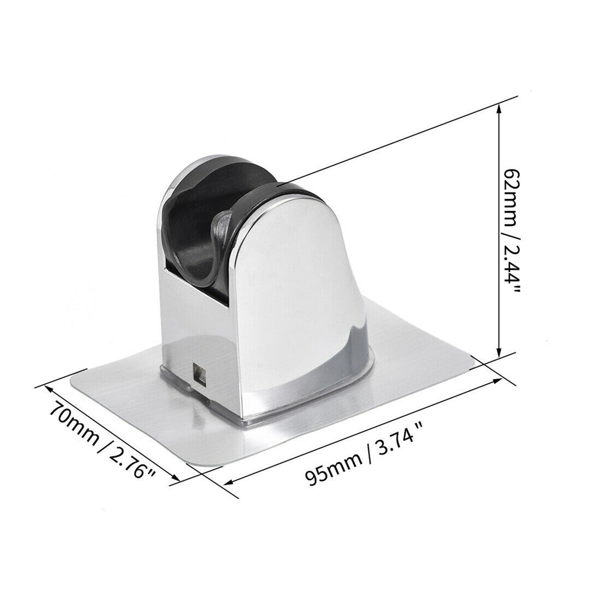 POMME DE DOUCHE SUPPORT ADHÉSIF RÉGLABLE ABS POUR MONTAGE MOBILE SUPPORT 02042
