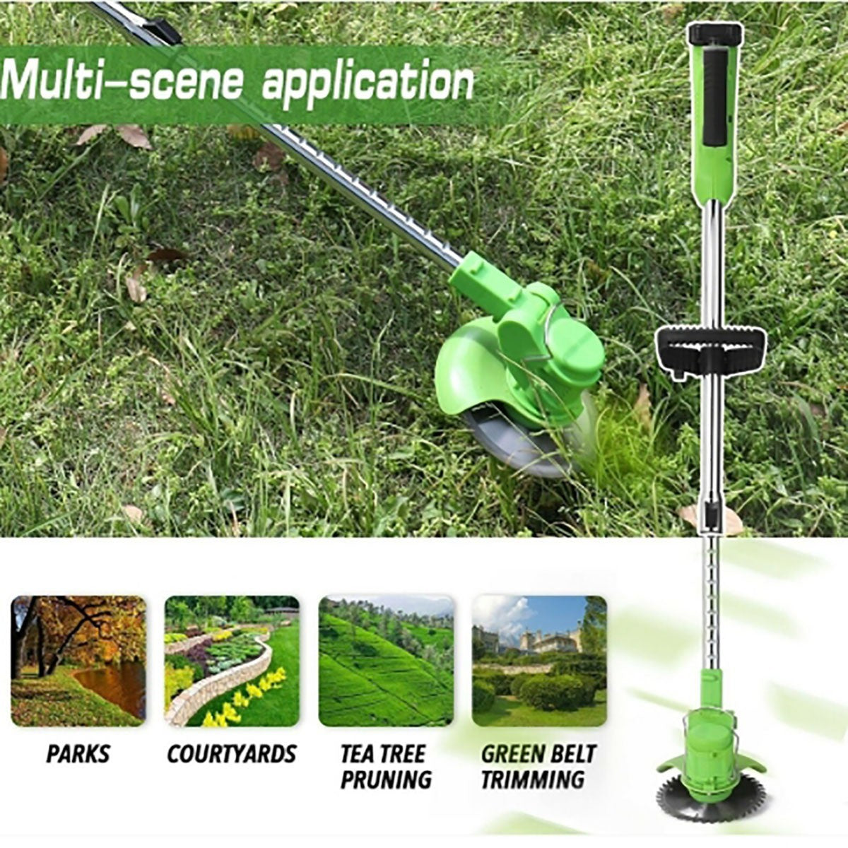DECESPUGLIATORE TAGLIA TOSA ERBA BATTERIA RICARICABILE 21V SENZA FILI GIARDINO