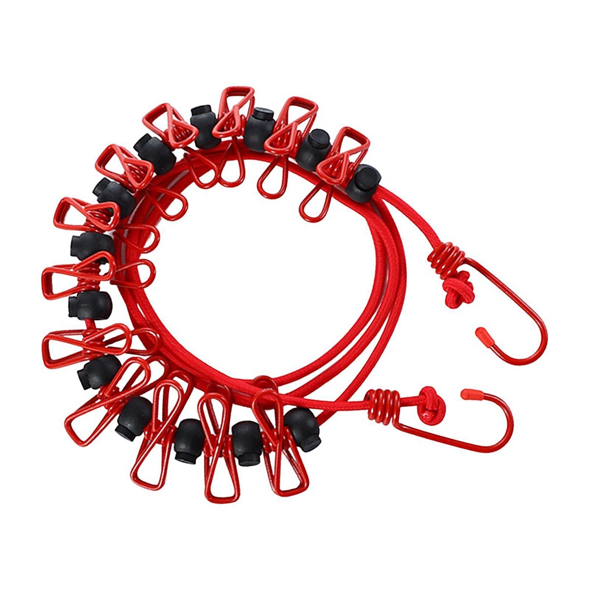 STENDIBIANCHERIA CORDA ELASTICA BALCONE CAVO DA VIAGGIO CAMPEGGIO 12 MOLLETTE