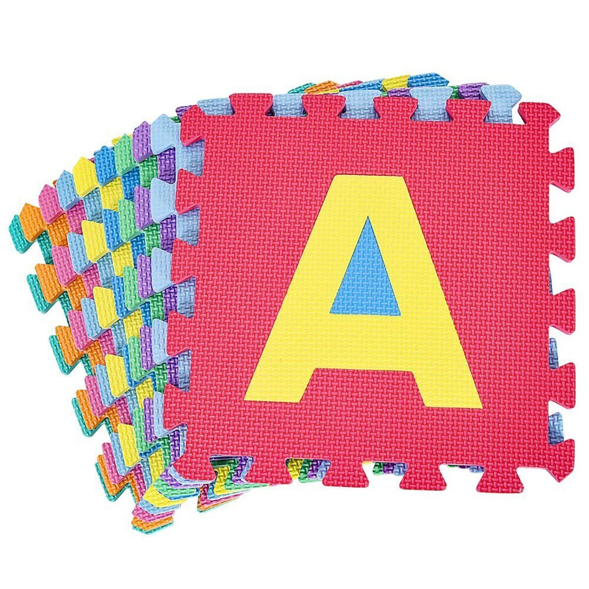TAPPETINO TAPPETO PUZZLE LETTERE COLORATI GIOCO BAMBINO 29.5X29.5CM GOMMA EVA