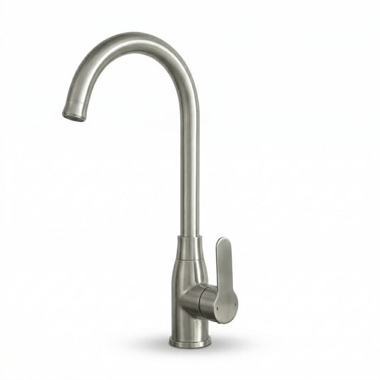 RUBINETTO MISCELATORE CUCINA MONOCOMANDO LAVANDINO CROMATO COLLO ALTO S9002
