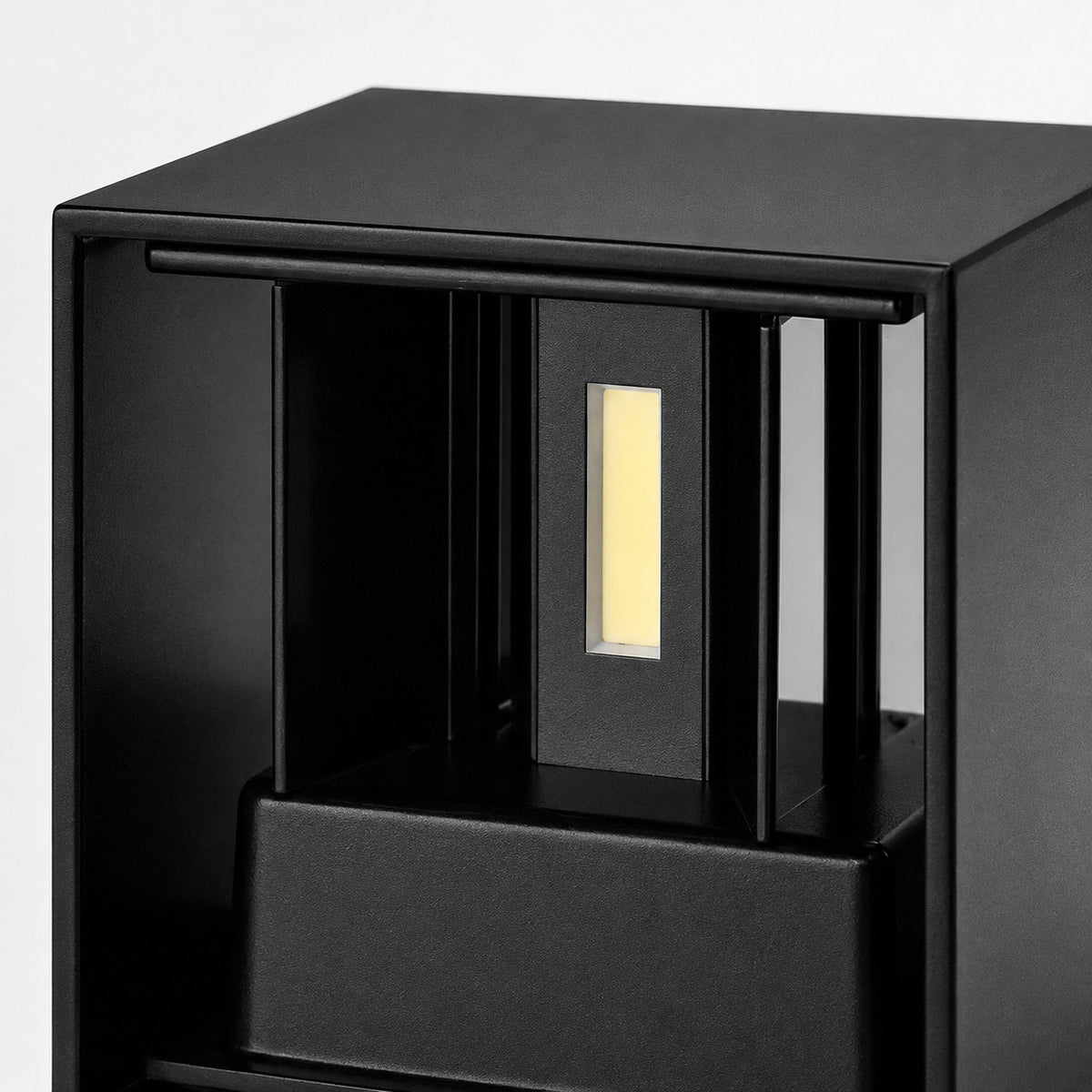 APPLIQUE LED 12W ESTERNO LAMPADA PARETE NERA IP65 3000K 4000K 6000K ET-31687