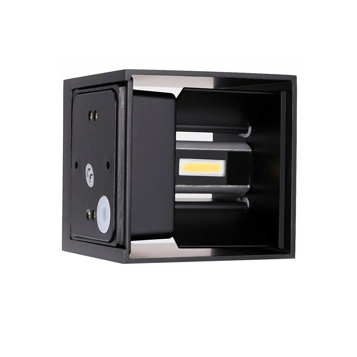 APPLIQUE NERO CUBO LED 10W FARETTO LAMPADA PARETE MURO LUCE CALDO 3000K