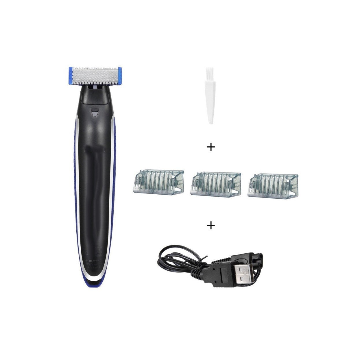 RASOIO RICARICABILE ELETTRICO BLADE BARBA UOMO POWER MICRO TOUCH ONE PORTATILE