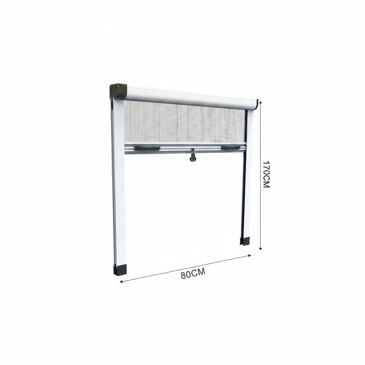 ZANZARIERA A RULLO 80X170CM VERTICALE SENZA FORI ALLUMINIO PER FINESTRA 08323