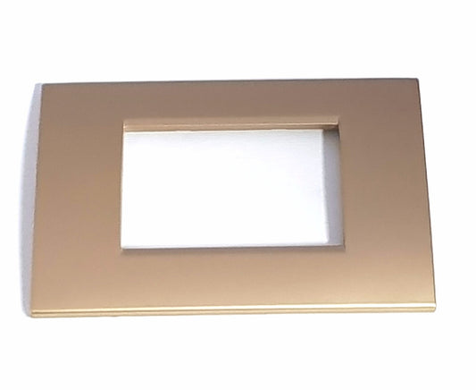 PLAQUE PLAQUETTE TITANIUM COMPATIBLE BTICINO 3 POSTES CACHE INTERRUPTEUR CL 119