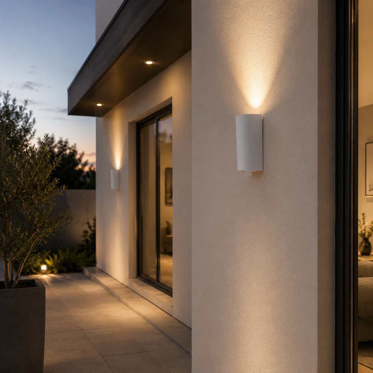APPLIQUE LED 10W ESTERNO LAMPADA PARETE BIANCA IP65 3000K 4000K 6000K ET-31691