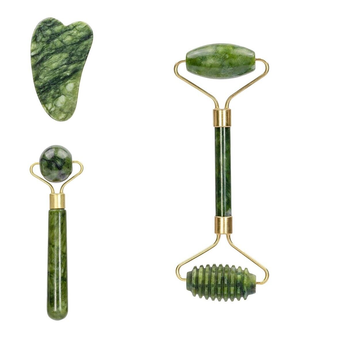 RULLO GIADA NATURALE E GUA-SHA PER VISOMASSAGGIATORE RASSODANTE E DETOSSINANTE