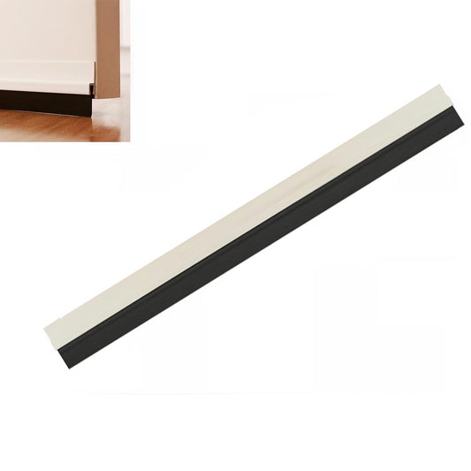 BAS DE PORTE ADHÉSIF ANTI-FROID ET ANTI-COURANT D'AIR EN PVC RIGIDE AVEC JOINT EN CAOUTCHOUC 100CM BLANC