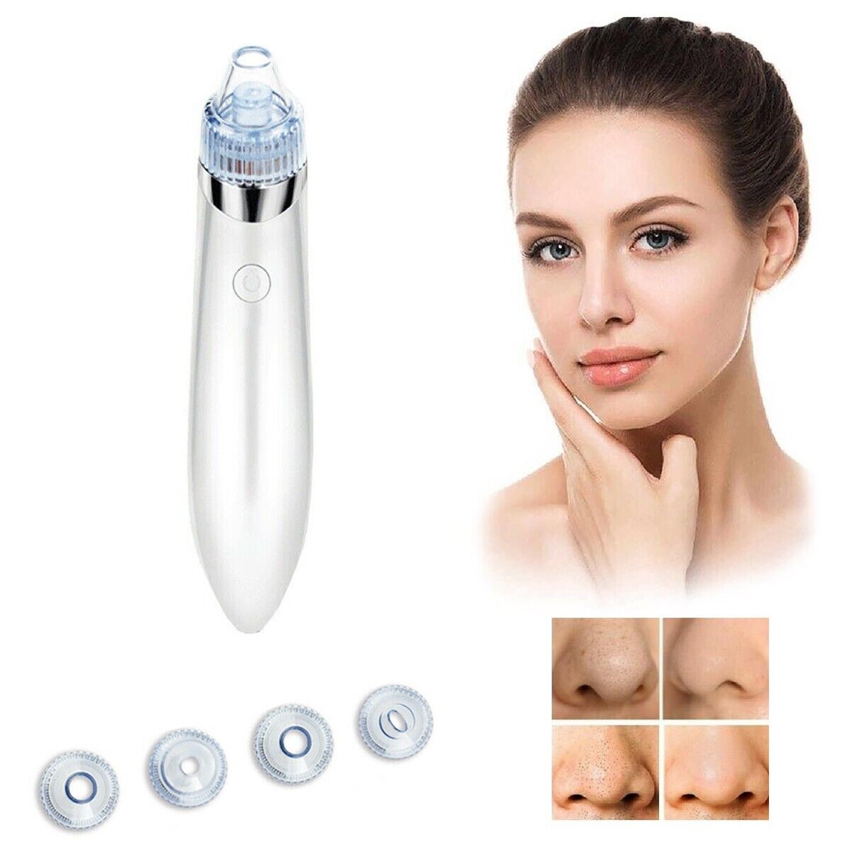 ASPIRATORE FACCIALE RIMOZIONE PUNTI NERI BRUFOLI PULIZIA VISO PORI NASALI XN8030
