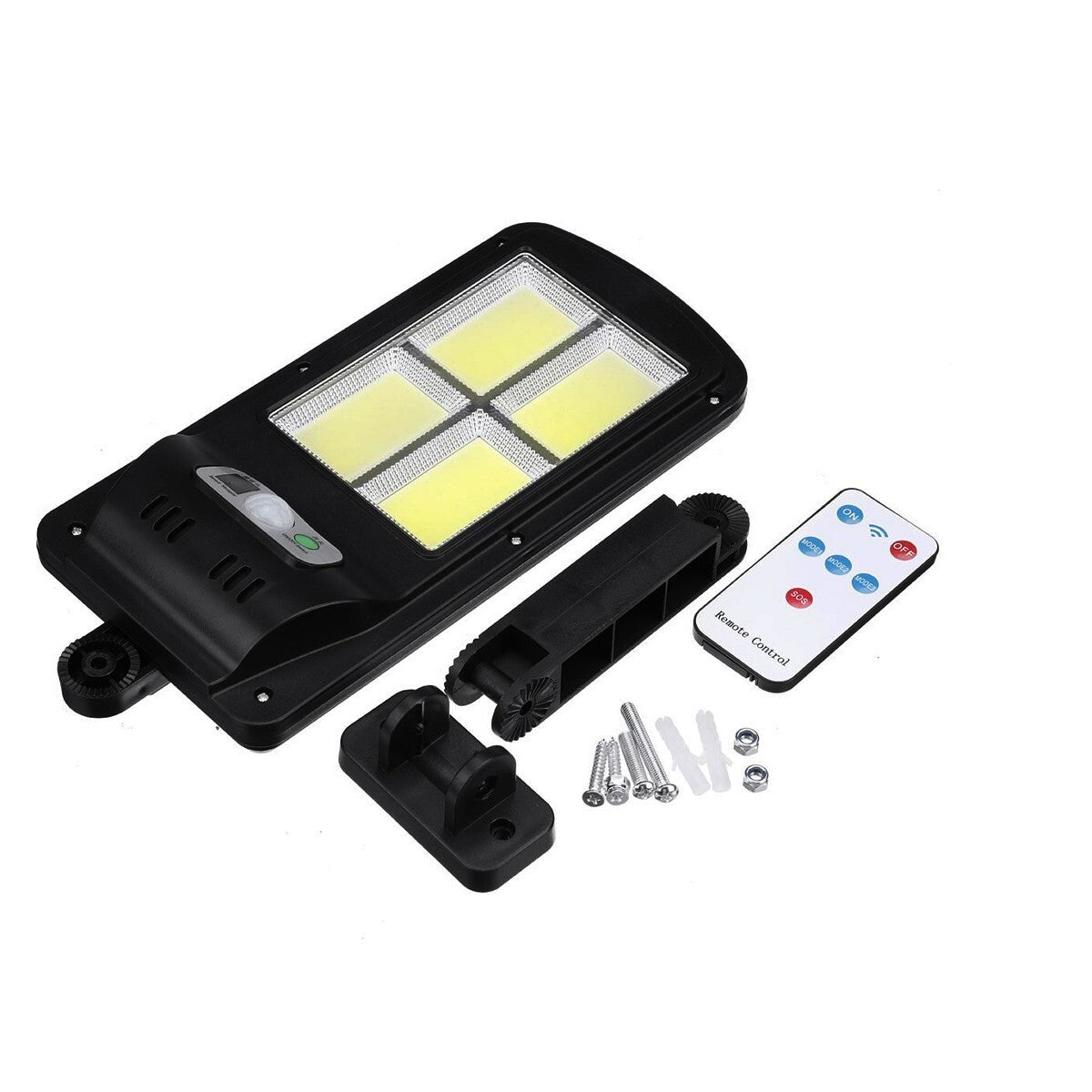 PROJECTEUR LAMPADAIRE SOLAIRE PHOTOVOLTAÏQUE CAPTEUR 4 LED COB TE-B0537