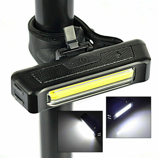 ÉCLAIRAGE AVANT LED COB RECHARGEABLE USB VÉLO CYCLISME BLANC TE-B0086