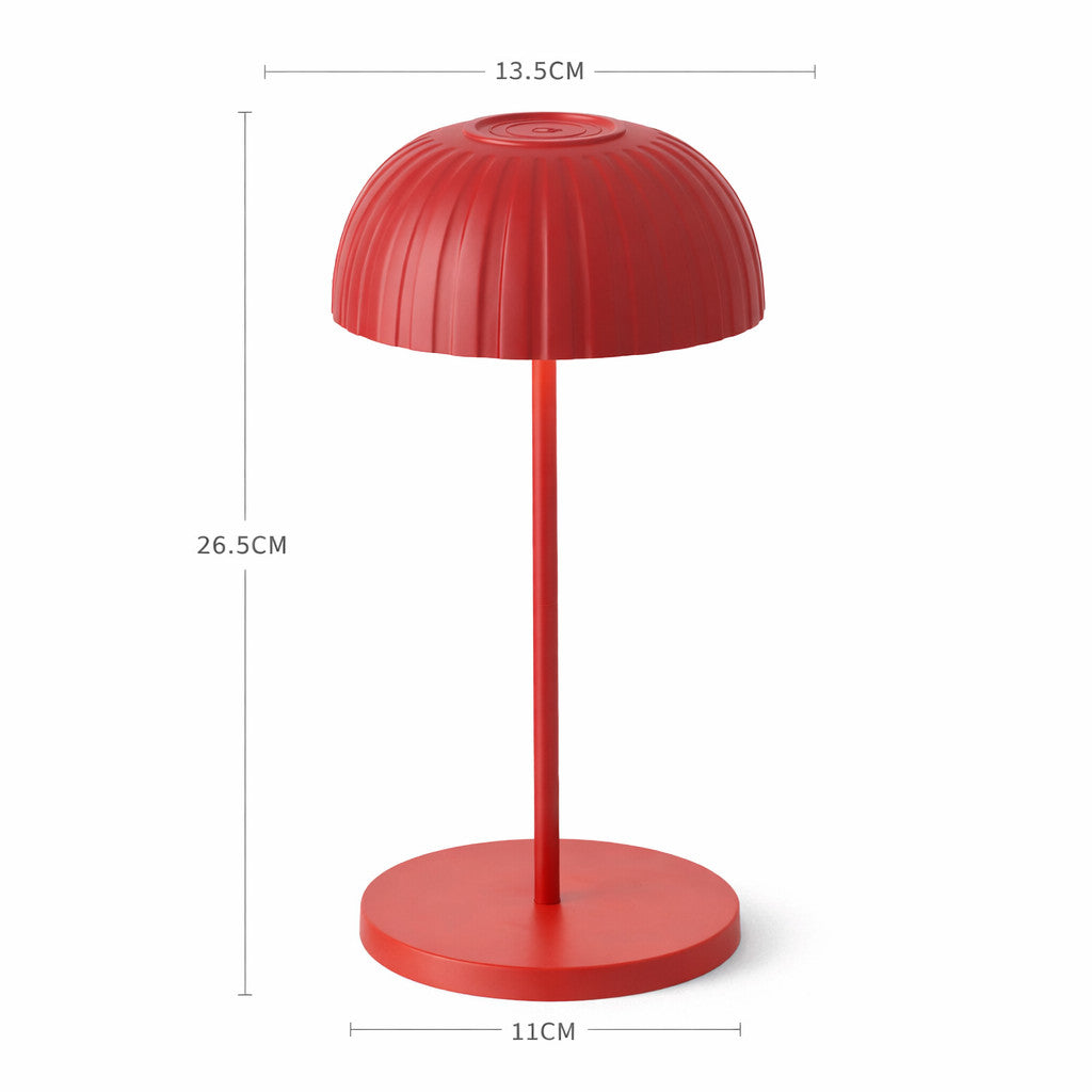 LAMPADA TAVOLO LED RICARICABILE ROSSA TOUCH USB BATTERIA 2000MAH DESIGN LPT144