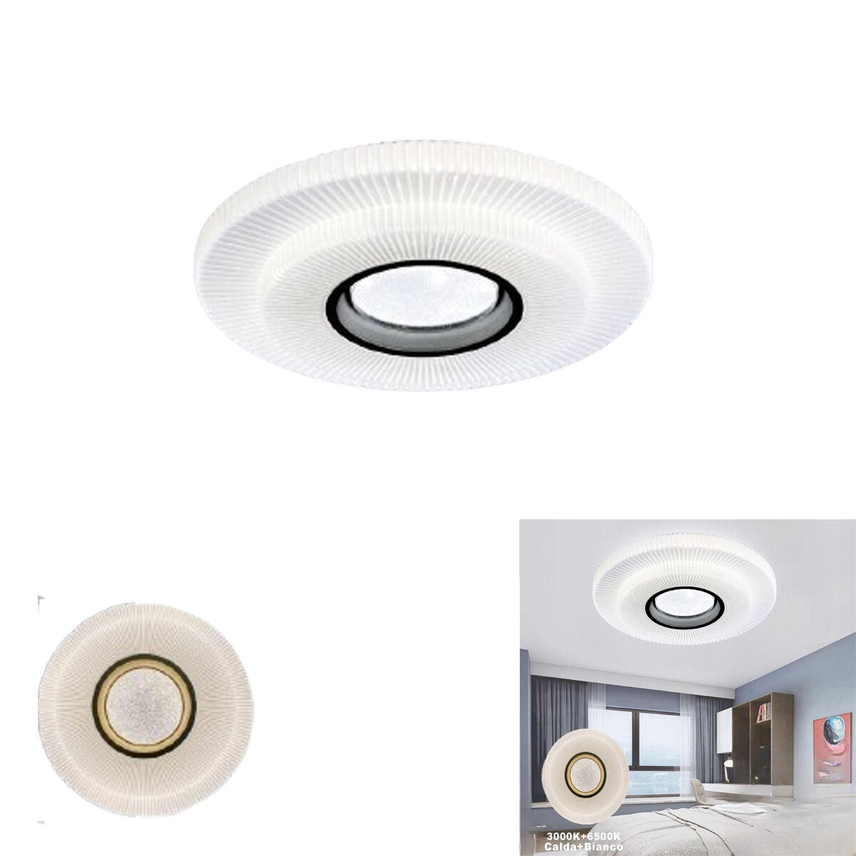 PLAFONIERA LED SOFFITTO 32W LUCE DIMMERABILE 3000K 6000K CIELO STELLATO BTL-1012