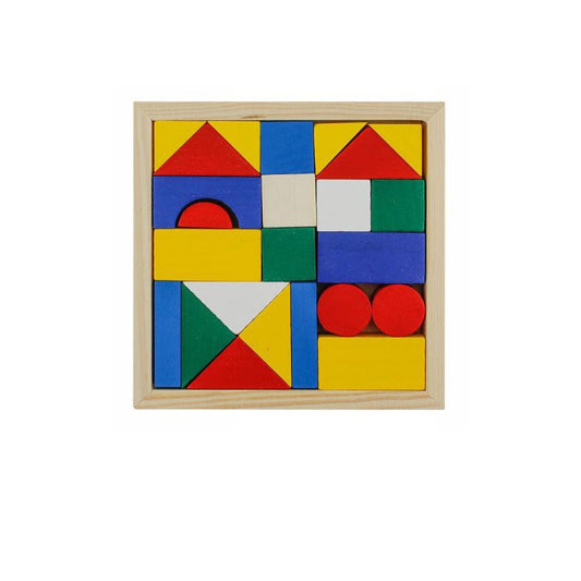 JEU ÉDUCATIF EN BOIS PUZZLE COLORÉ ENFANTS FORMES GÉOMÉTRIQUES MONTESSORI 66962