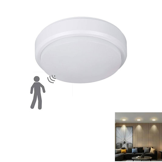 PLAFONIERA LED 9W DOME TONDO CIRCOLARE SENSORE MOVIMENTO IP56 BIANCO 3000K 1545