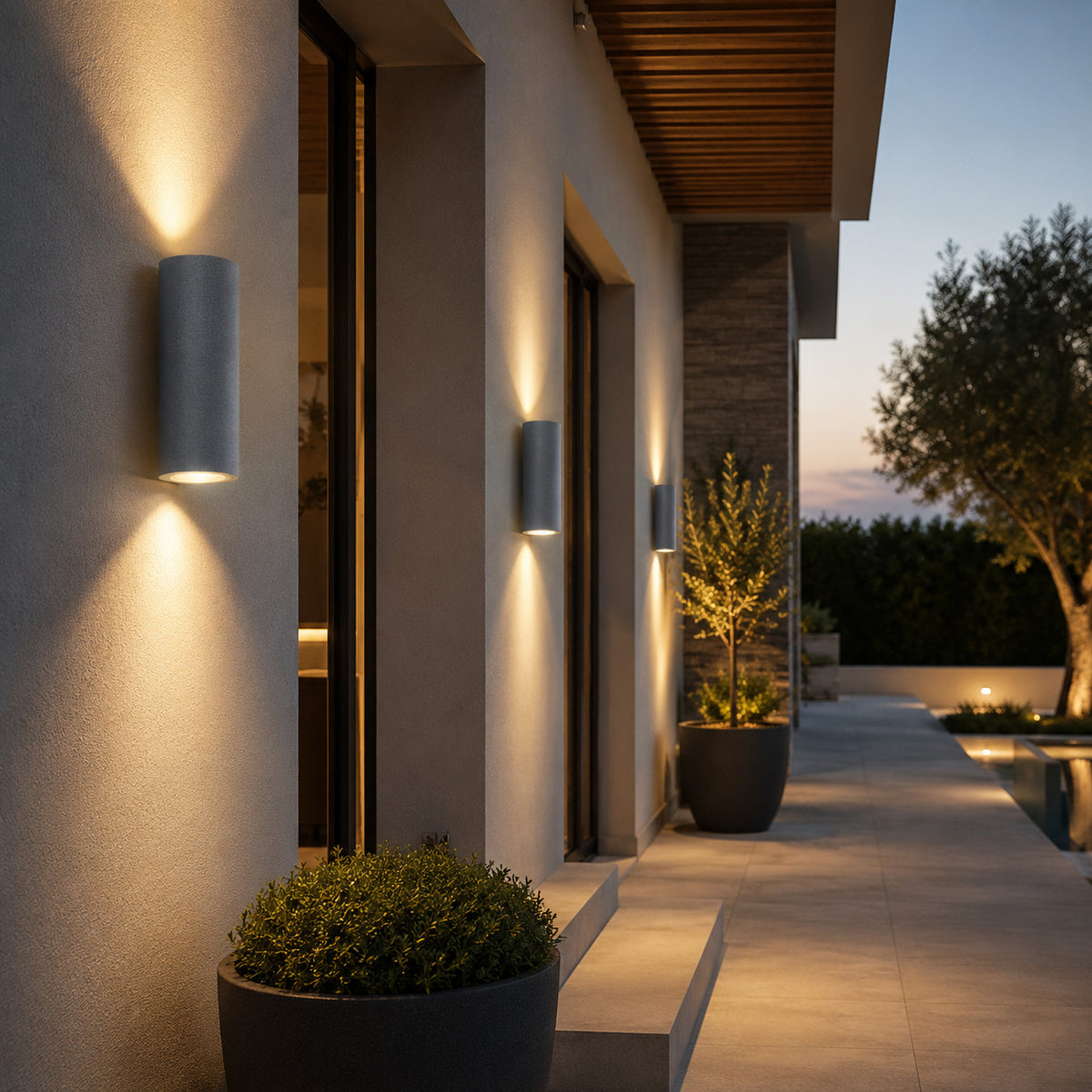 APPLIQUE LED 10W ESTERNO LAMPADA PARETE GRIGIO IP65 3000K 4000K 6000K ET-31692