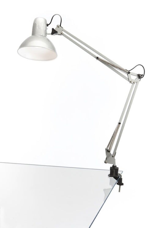 LAMPADA ESTETISTA SNODABILE ORIENTABILE E27 DA SCRIVANIA TAVOLO CON MORSETTO