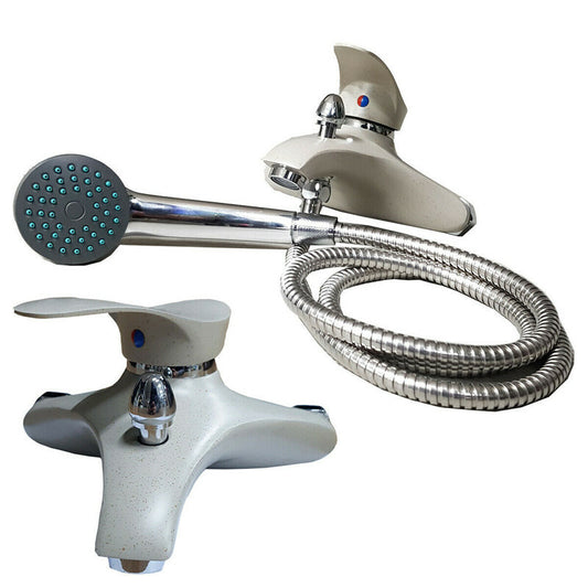 RUBINETTO MISCELATORE BAGNO VASCA SUPPORTO DOCCIA MONTAGGIO SABBIA PIETRA JH8192