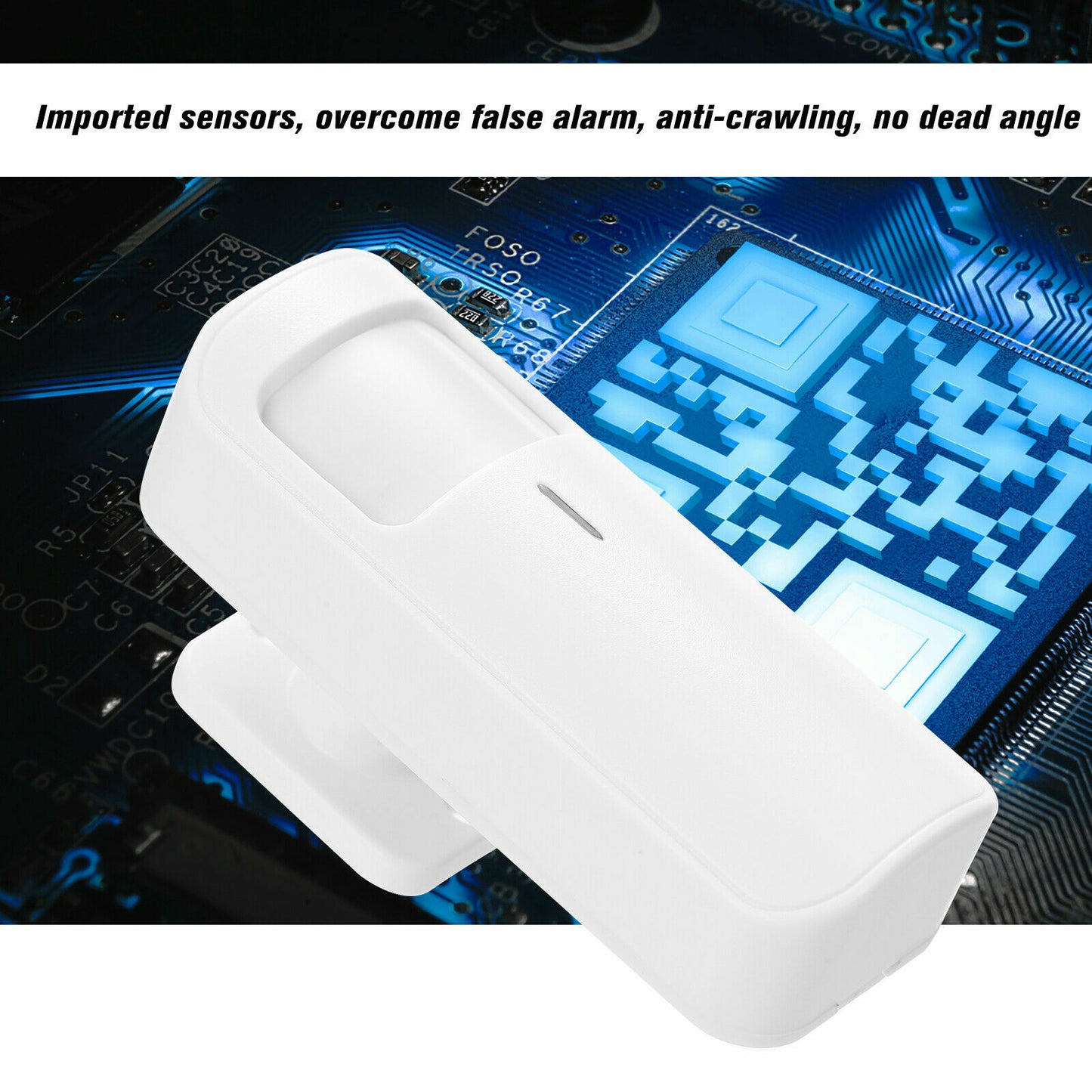 SENSORE DI MOVIMENTO PIR VOLUMETRICO WIRELESS ALLARME ANTIFURTO RF 433 MHZ