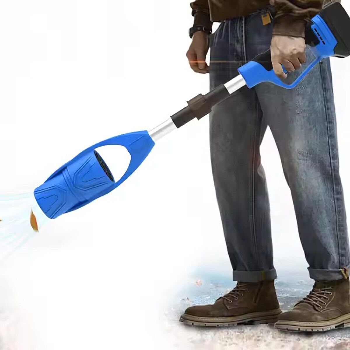 SOFFIATORE PIEGHEVOLE WIRLESS BATTERIA 24V RICARICABILE GIARDINO FOGLIE POTENTE