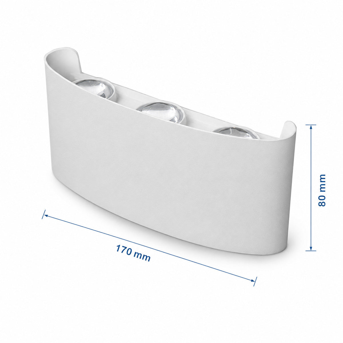 APPLIQUE LED 12W ESTERNO LAMPADA PARETE BIANCA IP65 3000K 4000K 6000K ET-31673