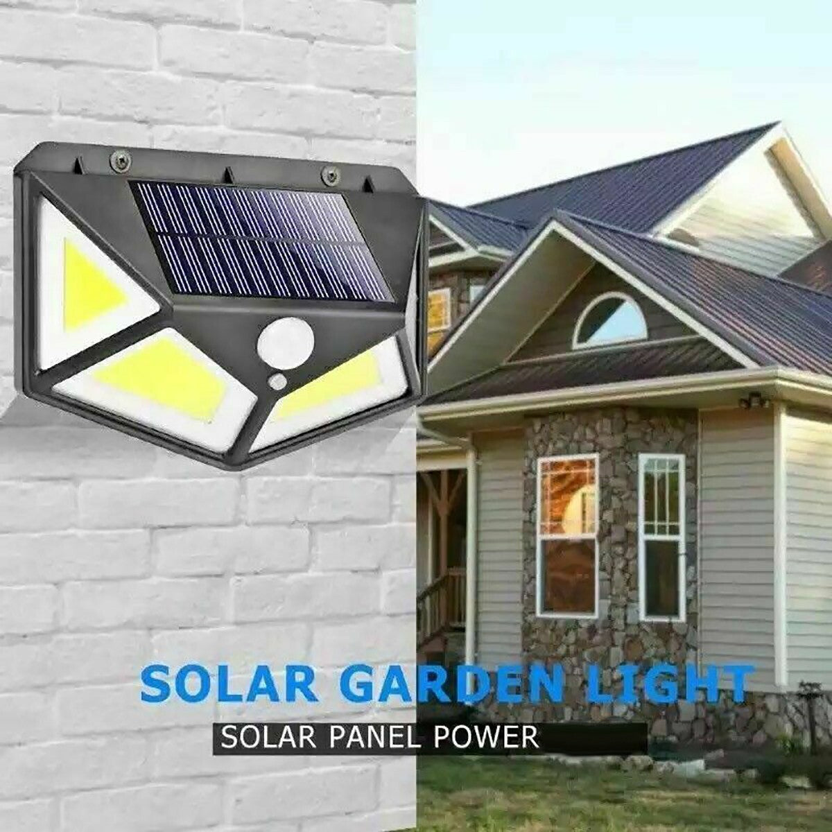 FARETTO ESTERNO CON LUCE LED COB PANNELLO SOLARE SENSORE DI MOVIMENTO TE-B0518