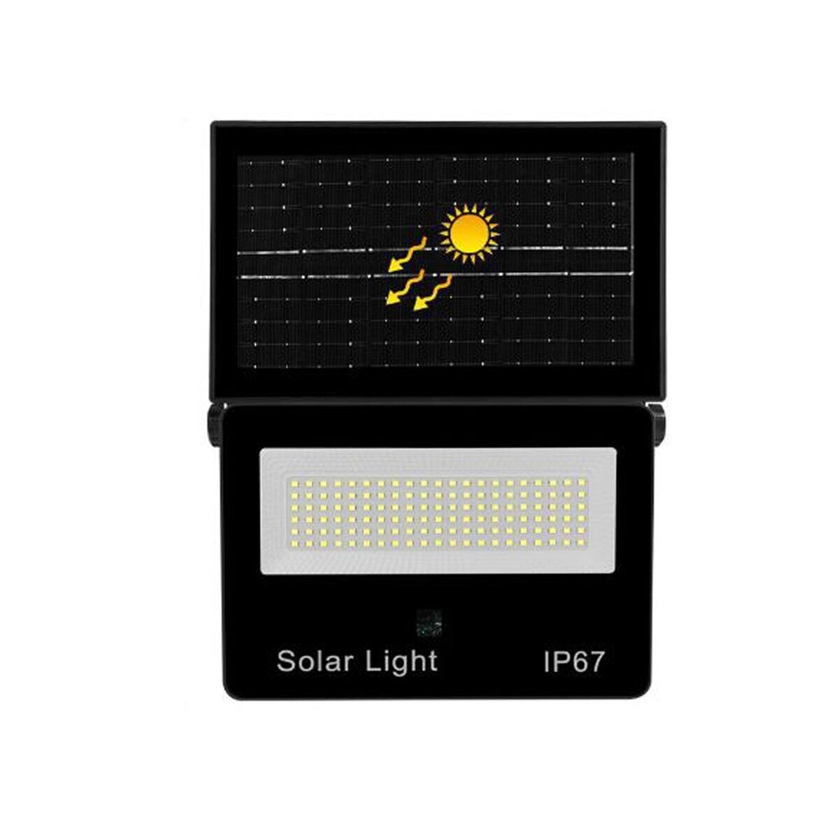 FARO LED FARETTO PANNELLO SOLARE CREPUSCOLARE IP67 126  LED ESTERNO TE-B0637