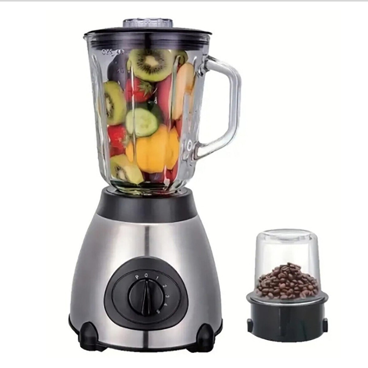 MIXEUR ÉLECTRIQUE 2 EN 1 MOULIN À CAFÉ HACHOIR 800W BLENDER FRUITS 1.5L 0471