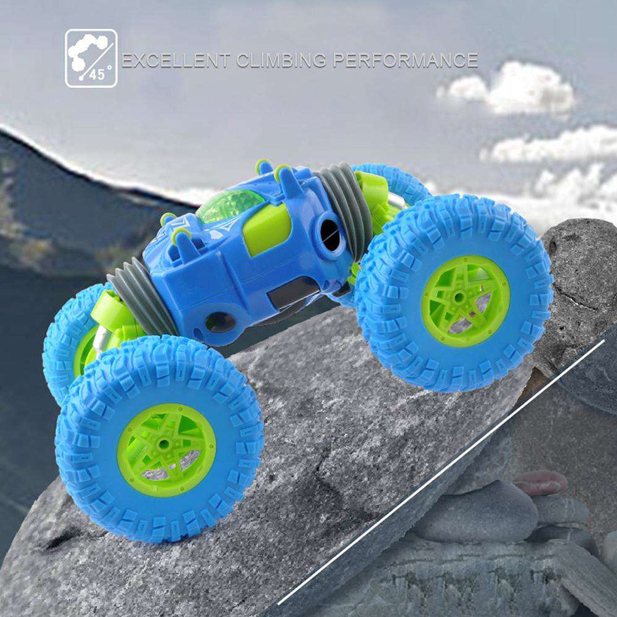 MACCHINA RADIOCOMANDATA GIOCATTOLO SCALA 1:16 TWIST ARRAMPICATA 45° AUTO GIOCO
