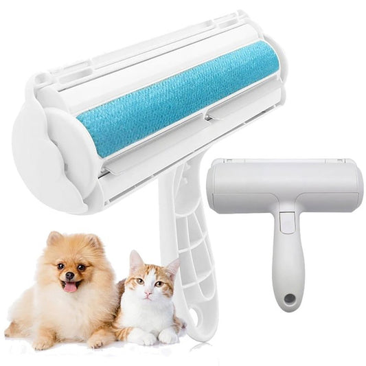 BROSSE RAMASSE-POILS CHIENS ET CHATS ANTI-BOUCLOChettes ROULEAU MANUEL RÉUTILISABLE