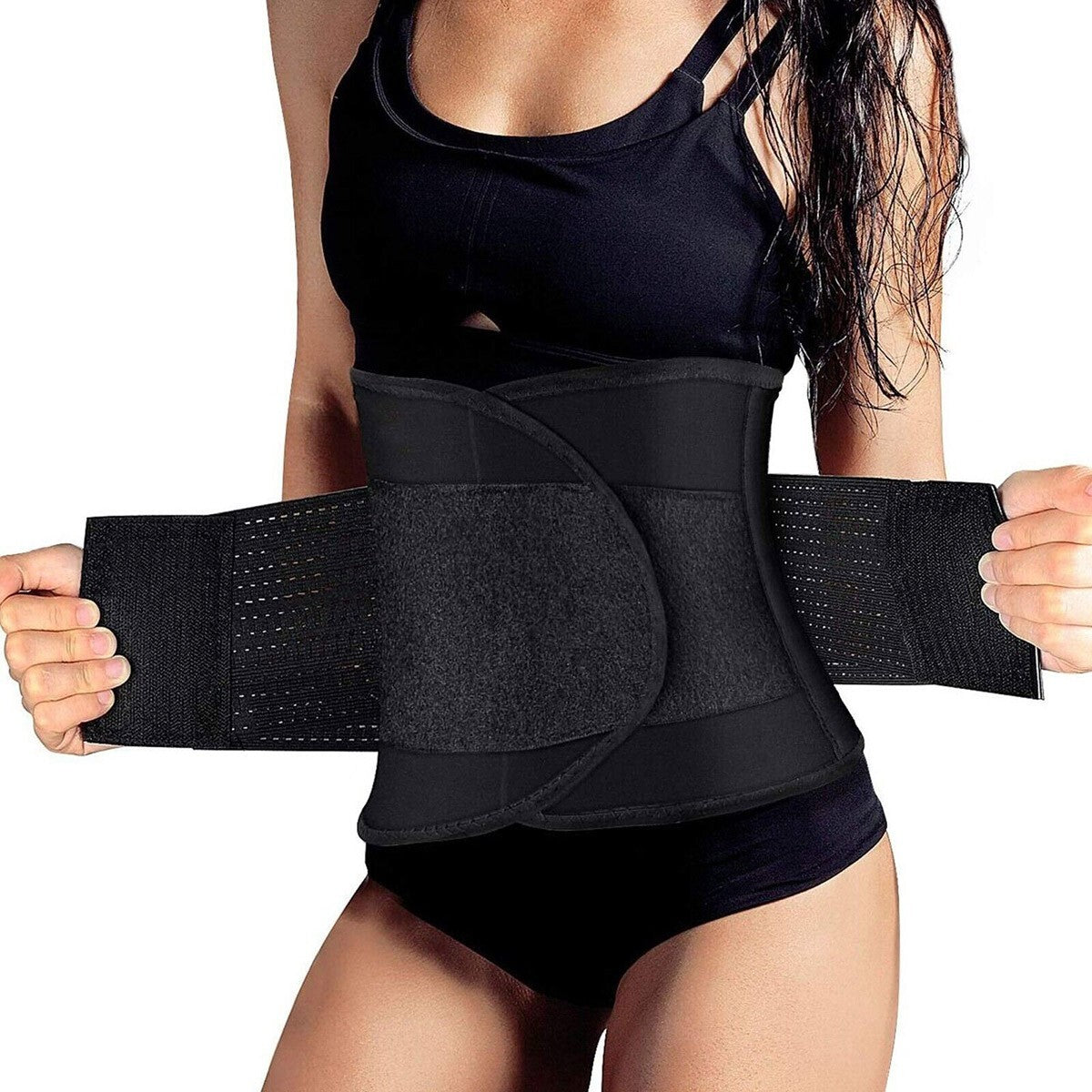 FASCIA ELASTICA LOMBARE REGOLABILE POSTURALE TUTORE SCHIENA NEOPRENE 23X100CM L