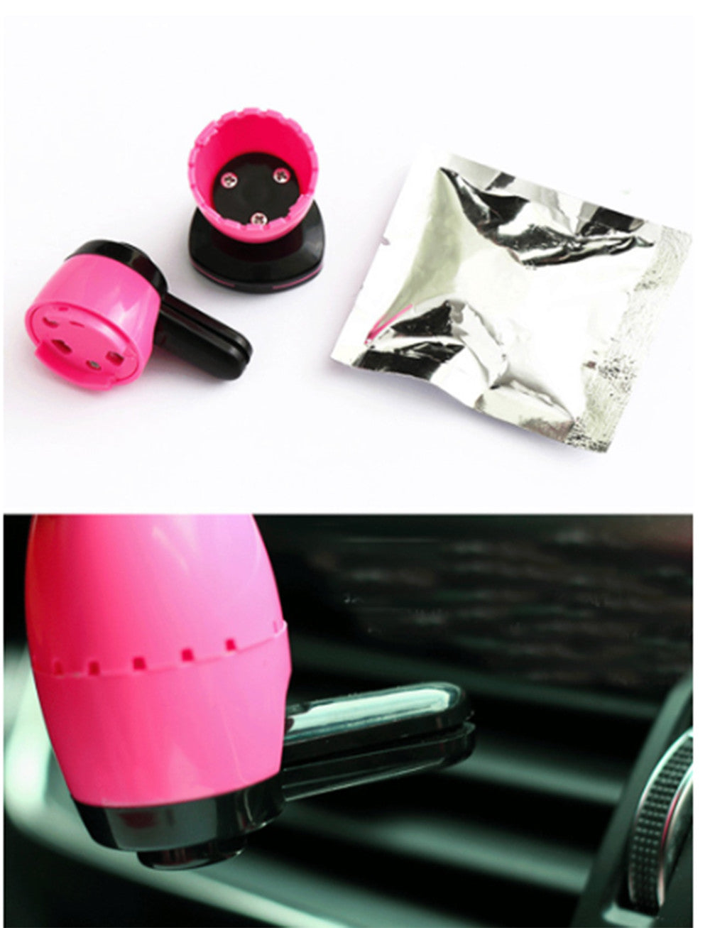 SUPPORT MAGNÉTIQUE DÉSODORISANT VOITURE PARFUM BOUCHES D'AÉRATION VENTILATEUR DIFFUSEUR