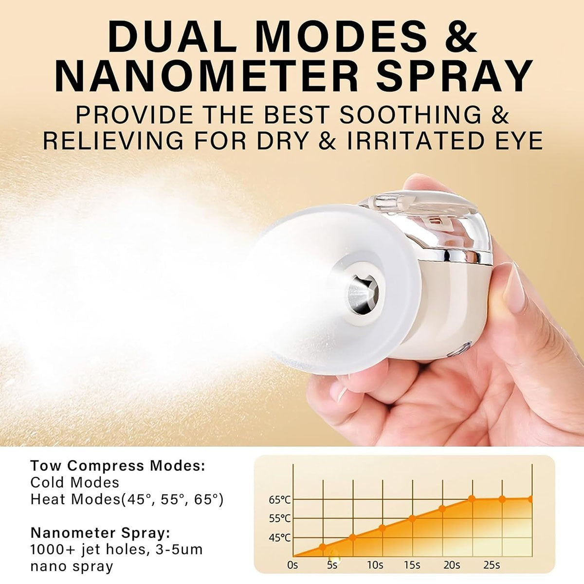 VAPORISATEUR SPRAY OCULAIRE SPRAY OCULAIRE CHAUD ET FROID HYDRATANT PORTABLE PRO