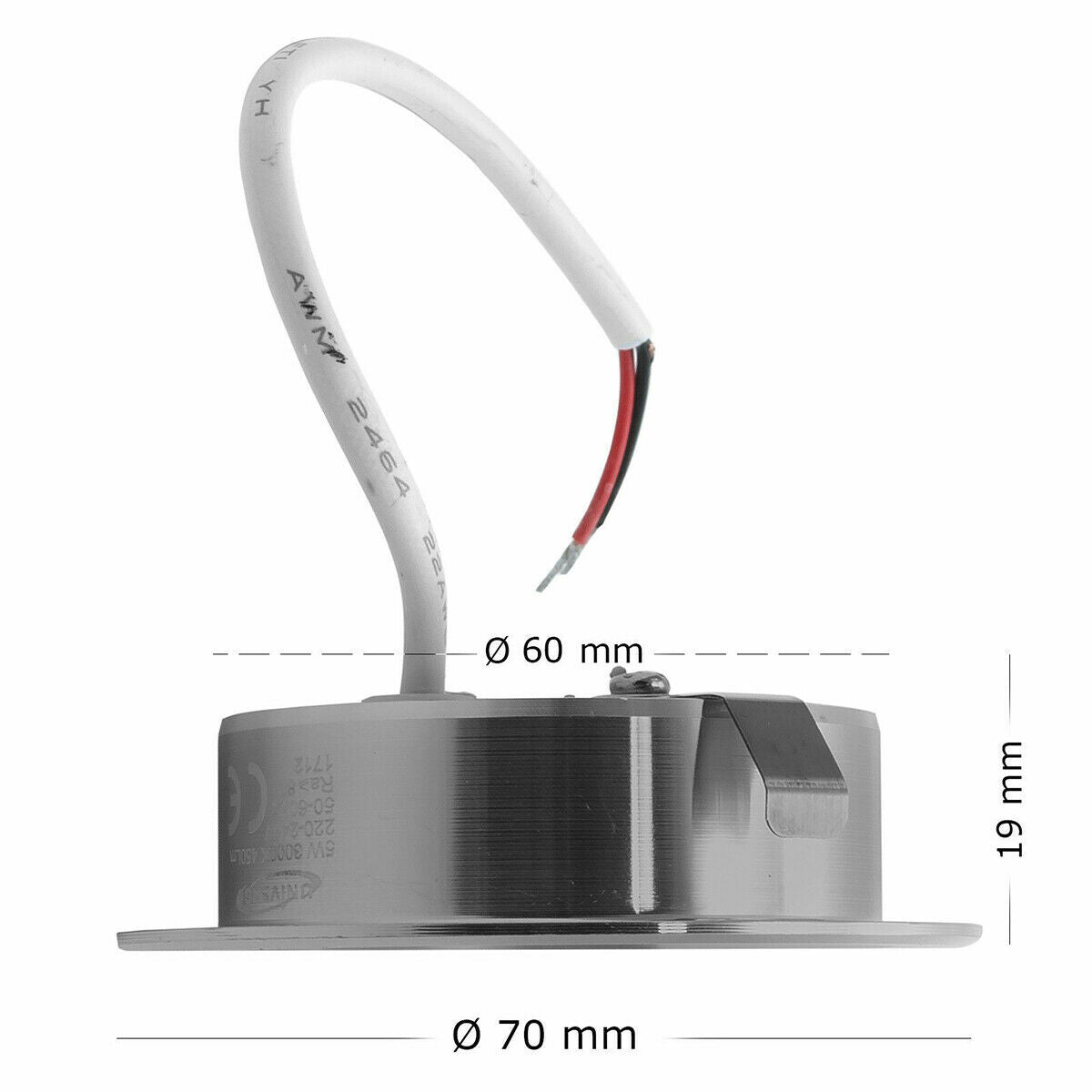FARETTO LED DA INCASSO SLIM 5W LUCE NATURALE 4000K OPACO MOBILI MENSOLE CAPPA