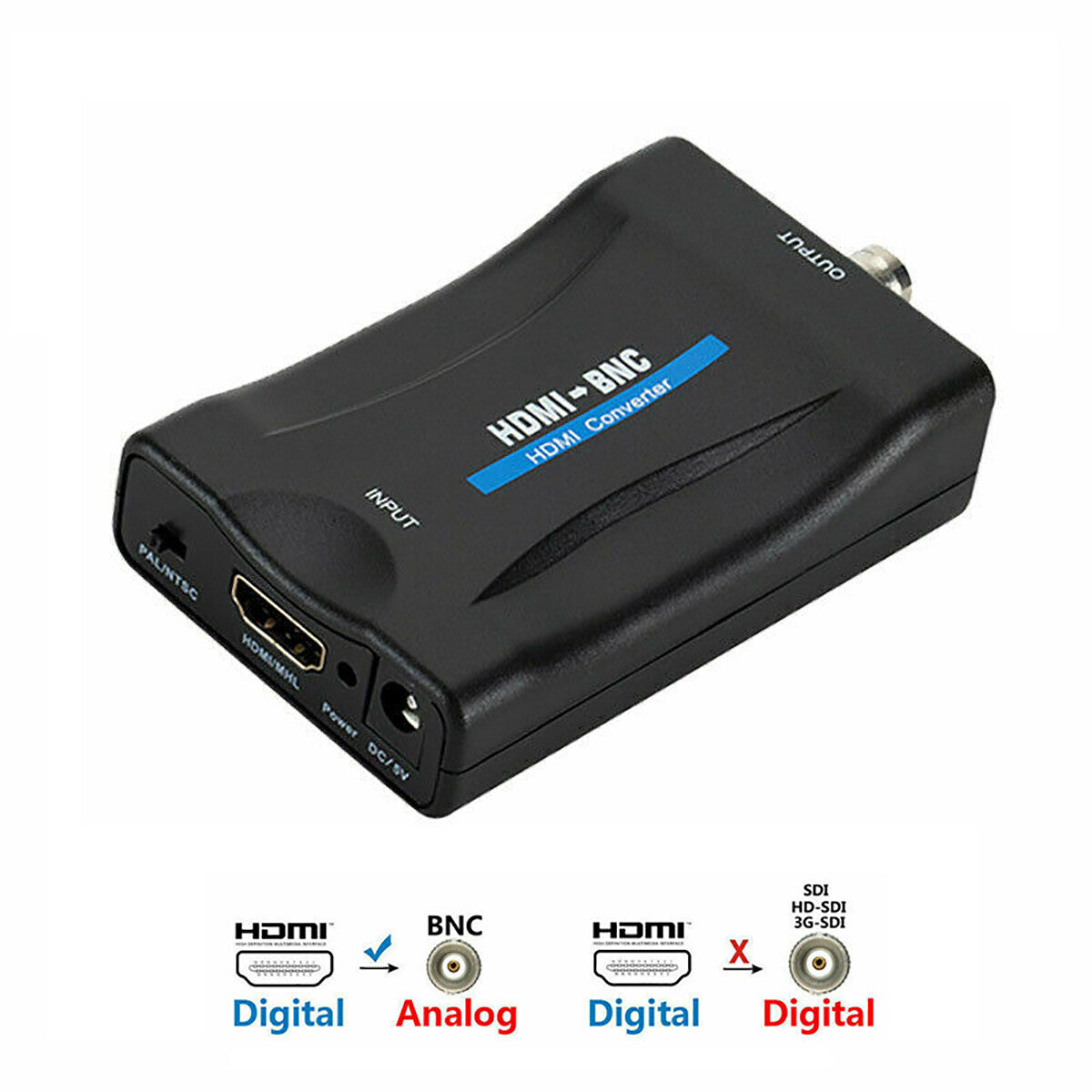 CONVERTISSEUR VIDÉO HDMI VERS BNC POUR SYSTÈMES DE VIDÉOSURVEILLANCE CCTV PAL NTSC