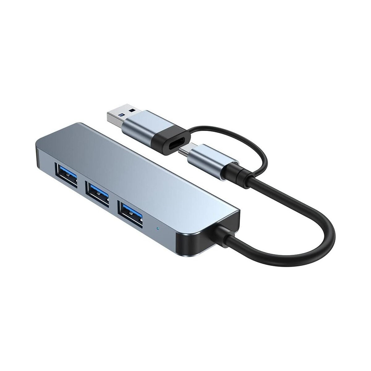 HUB MULTIPORTA ADATTATORE PC  4 PORTE USB C 3.0 2.0 SDOPPIATORE AS-05676