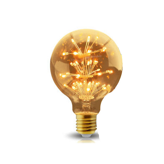AMPOULE LED 3W LUMIÈRE CHAUDE CULOT E27 SPHÈRE GLOBE G95 ÉTOILE LUMINEUSE 2200K
