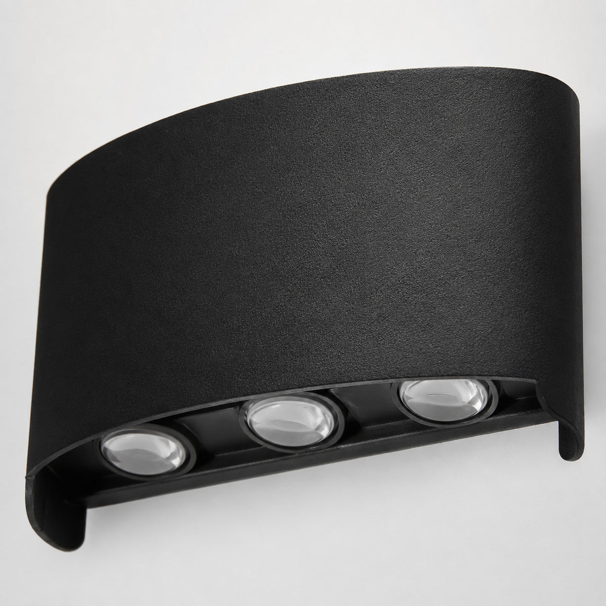 APPLIQUE LED 12W ESTERNO LAMPADA PARETE NERA IP65 3000K 4000K 6000K ET-31672