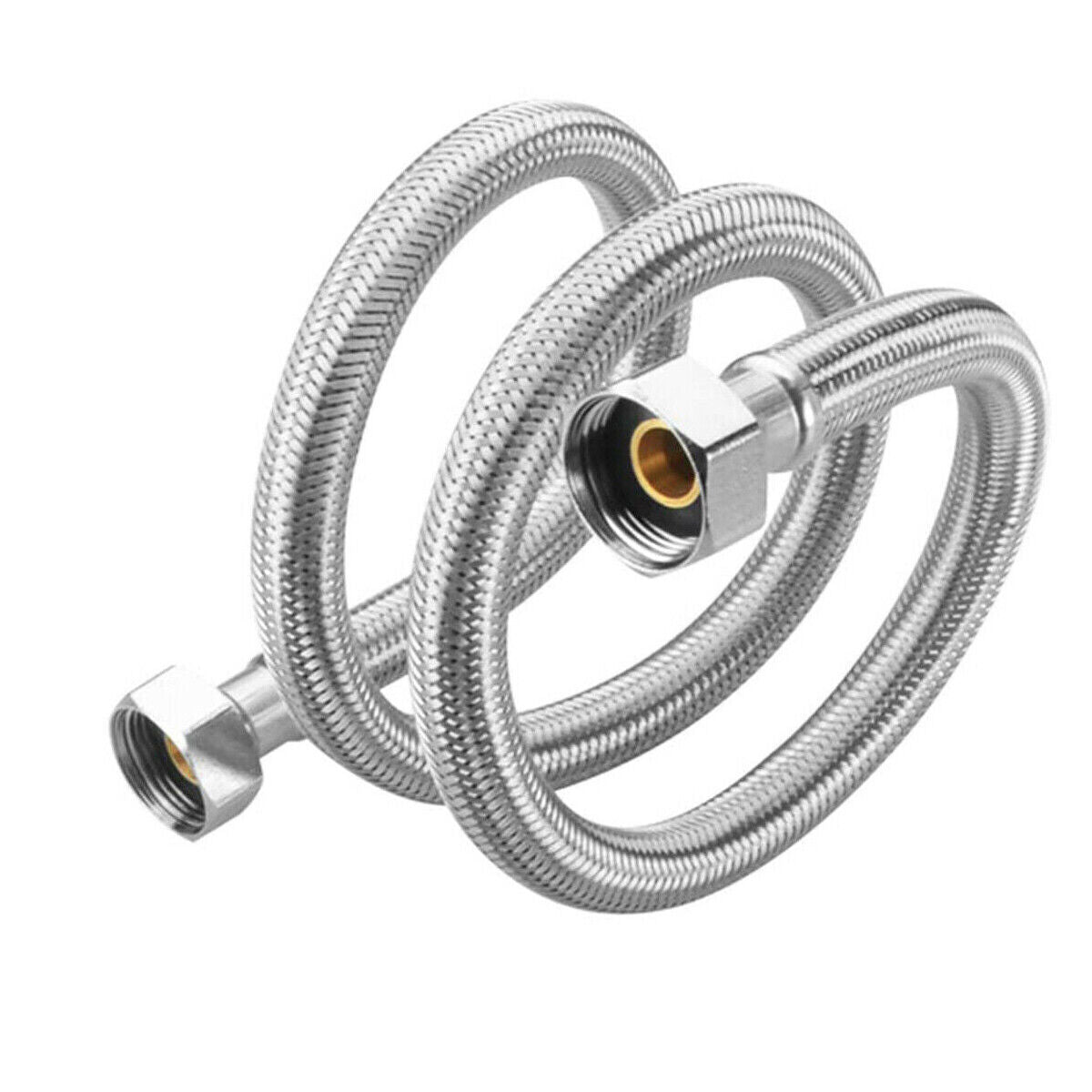 COPPIA TUBO FLESSIBILE 50CM TUBI ACQUA CALDA E FREDDA CALDAIA 1/2X1/2 DGO-172