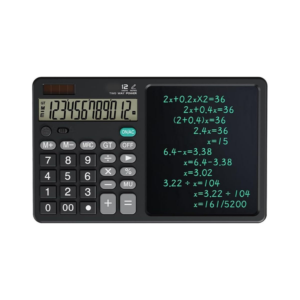 CALCOLATRICE LCD TAVOLETTA SCRITTURA 7 POLLICI 12 CIFRE CON PENNA STILO 08581