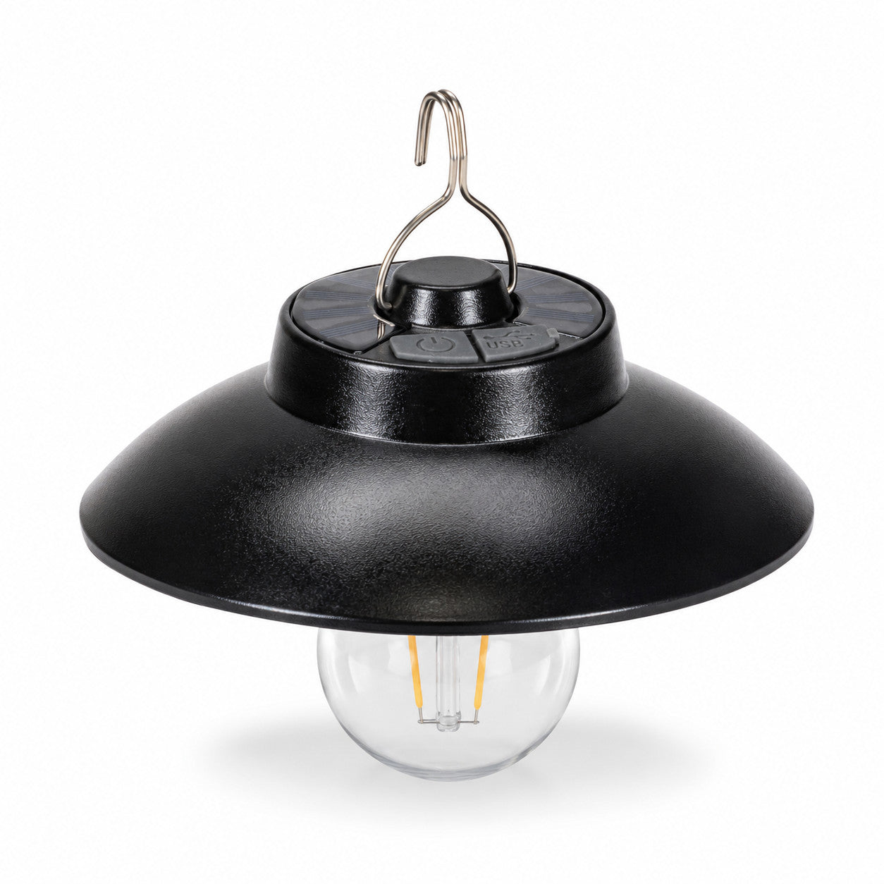 LAMPADA CAMPEGGIO LED RICARICABILE SOLARE CON GANCIO LUCE CALDA 3000K TE-B0627
