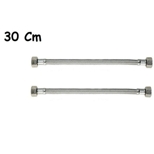 PAIRE DE FLEXIBLES 30CM CHAUD/FROID CHAUDIÈRE 1/2X1/2 DGO-170